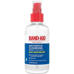 Band-Aid Pain Relieving Antiseptic Cleansing Spray - 8 Fl. Oz.