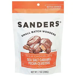 Sanders Milk Chocolate Sea Salt Caramel Pecan Clusters - 7 Oz