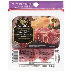 Boars Head Uncured Genoa Salami Pouch - 5 Oz