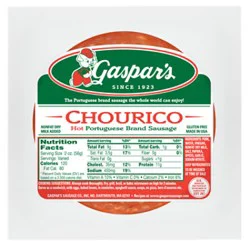 Gaspars Chourico Slices - .5 Lb