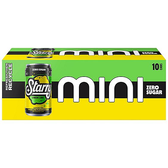 slide 1 of 7, Starry Lemon Lime Zero Sugar - 10-7.5 Fl. Oz., 10 ct; 7.5 fl oz