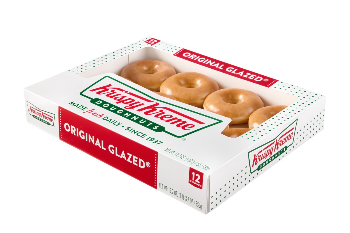 slide 5 of 7, Krsipy Kreme Original Glazed Donut 12 Count - 2.10 Lb, 19.7 oz