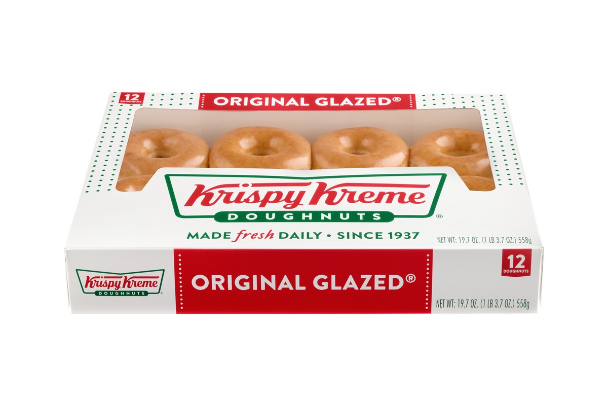 slide 2 of 7, Krsipy Kreme Original Glazed Donut 12 Count - 2.10 Lb, 19.7 oz