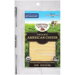 Organic Valley Sliced White Cheese American - 6 Oz