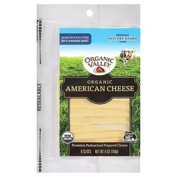 Organic Valley Sliced White Cheese American - 6 Oz