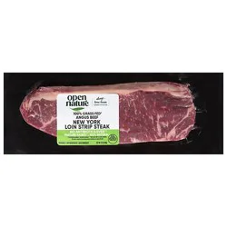 Open Nature Boneless Beef Steak New York Strip Loin - 10 Oz
