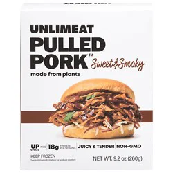 Unlimeat Plant Based Sweet And Smokey Pork Pulled Frozen Meatless Box - 9.2 Oz