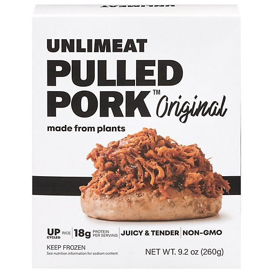 slide 1 of 1, Unlimeat Plant Based Original Pork Pulled Frozen Meatless Box - 9.2 Oz, 9.2 oz