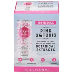 Clever Pink Gin & Tonic Mocktail Multipack - 4-12 Fl. Oz.