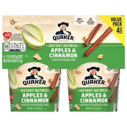 Quaker Apples And Cinnamon Pack Instant Oatmeal - 6 Oz