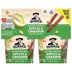 Quaker Apples And Cinnamon Pack Instant Oatmeal - 6 Oz