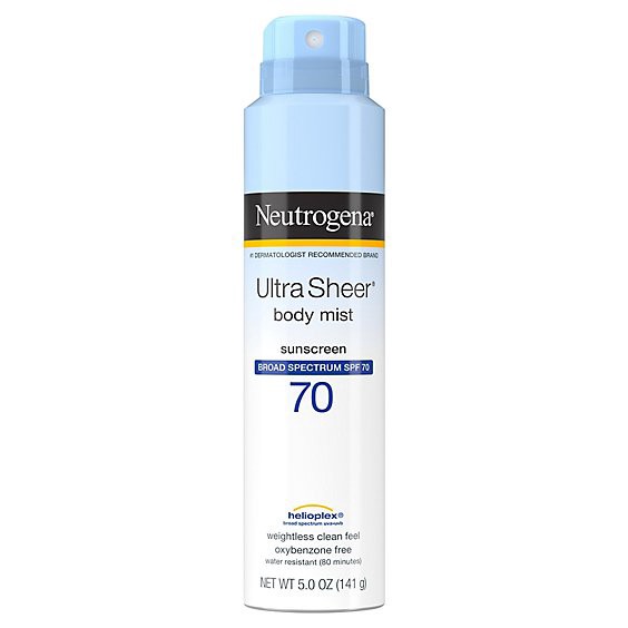 slide 1 of 7, Neutrogena Ultra Sheer Sunscreen Spray Spf 70 - 3 Oz, 5 oz