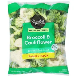 Signature Select/farms Broccoli Cauliflower Family Pack - 24 Oz