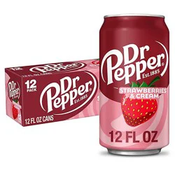 Dr Pepper Strawberries And Cream Soda - 12-12 Fl. Oz.