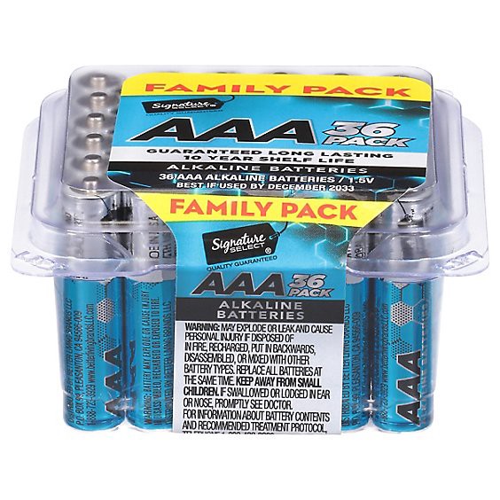 slide 1 of 1, Signature Select Aaa Battery - 36 Count, 36 ct