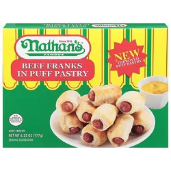 Nathan's Famous Beef Franks In Puff Pastry - 6.25 Oz