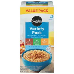 Signature Select Oatmeal Variety Value Pack Box - 25.6 Oz
