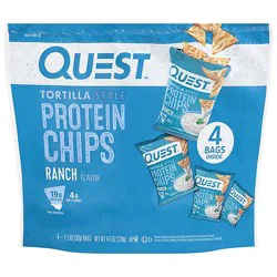 Quest Protein Ranch Tortilla Chips - 4 Count