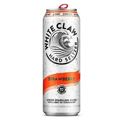 White Claw Strawberry Hard Seltzer In Cans - 19.2 Fl. Oz.