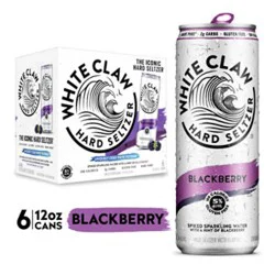White Claw Blackberry Sparkling Water In Cans - 6-12 Fl. Oz.