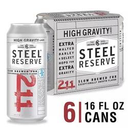 Steel Reserve High Gravity American Style Specialty Lager Beer 8.1% Abv Bottle - 40 Fl. Oz.