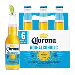 Corona Non Alcoholic Malt Beverage Mexican Brew 0.5% Abv Bottle - 6-12 Fl. Oz.