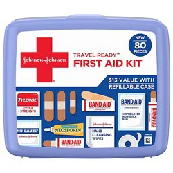 J&j Travel Ready 80ct First Aid Kit - Ea