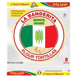 La Banderita 10 Inch Burrito Tortilla 8 Count - 20 Oz