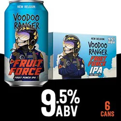 New Belgium Brewing Voodoo Ranger Fruit Force Hazy Punch Ipa Beer 9.5% Abv Cans - 6-12 Fl. Oz.