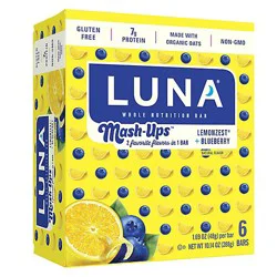 Luna Mash-Ups Lemonzest + Blueberry Whole Nutrition Bars - 10.14 Oz