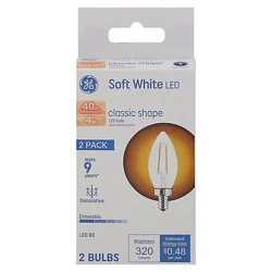 Ge Led 40w Sw Blunt Clear Tip - 2 Ct
