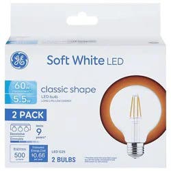 Ge Led 60w Sw Bent Tip Clear - 2 Ct
