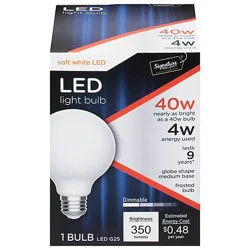Signature Select Bulb Led 40w G25 Globe White - Ea