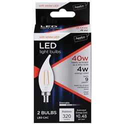Signature Select Bulb Led 40w Clear Multi Bent Tip - 2 Ct