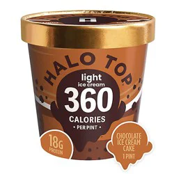 Halo Top Chocolate Ice Cream Cake Light Ice Cream Pint - 16 Fl. Oz.