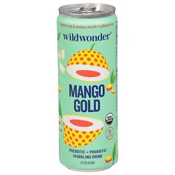 Wildwonder Mango Gold Sparkling Prebiotic Soda - 12 Oz