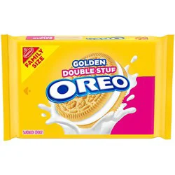Oreo Double Stuf Golden Sandwich Cookies Family Size - 18.71 Oz