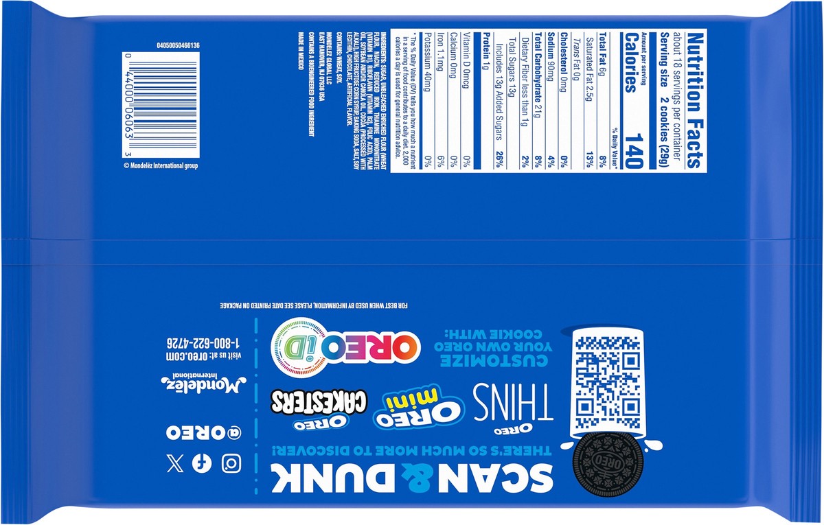 slide 7 of 13, Oreo Chocolate Creme Chocolate Sandwich Cookies Family Size - 18.71 Oz, 18.71 oz