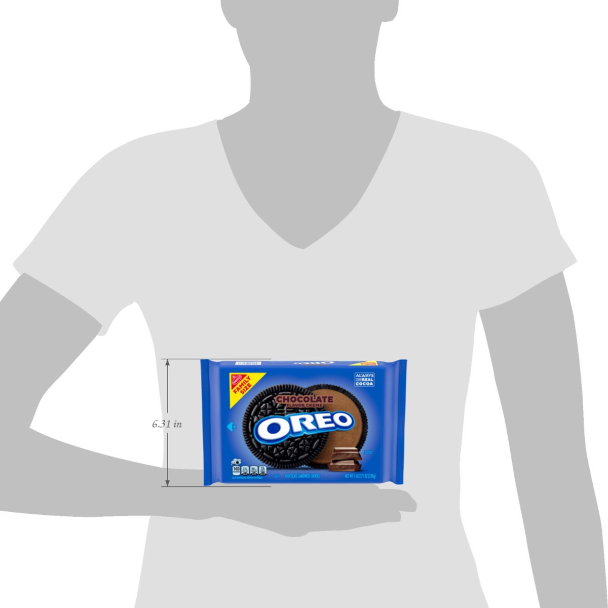 slide 9 of 13, Oreo Chocolate Creme Chocolate Sandwich Cookies Family Size - 18.71 Oz, 18.71 oz