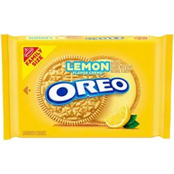 Oreo Lemon Creme Sandwich Cookies Family Size - 18.71 Oz