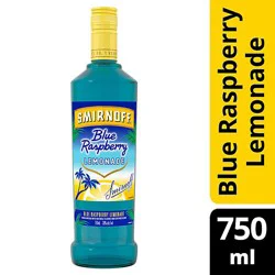 Smirnoff Blue Raspberry Lemonade Vodka Infused With Natural Flavors - 750 Ml