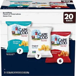 Cape Cod Kettle Cooked Potato Chips Variety - 20 Ct - 1 Oz
