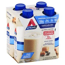 Atkins Ready To Drink Cafe Caramel Latte Iced Coffee - 4-11 Fl. Oz.