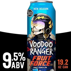 New Belgium Brewing Voodoo Ranger Fruit Force Hazy Punch Ipa Beer 9.5% Abv Can - 19.2 Fl. Oz.
