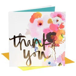 Papyrus Ecomm Watercolor Flower Card - Each