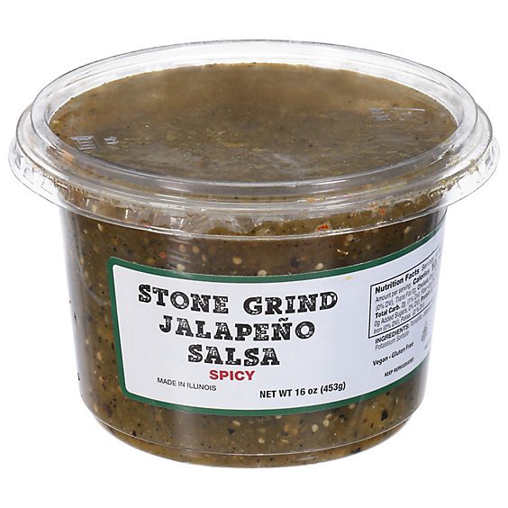 slide 1 of 1, Jaffa Stone Grind Jalapeno Spicy Salsa - 16 Oz, 16 oz