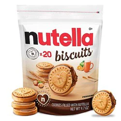 Nutella Biscuits Cookies Hazelnut Spread With Cocoa Kids Snacks 20 Count - 9.7 Oz