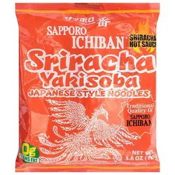 Sapporo Ichiban Sriracha Yakisoba Japanese Style Noodles Bag - 3.6 Oz