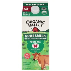 Organic Valley Grassmilk Organic Whole Milk - 0.5 Gallon