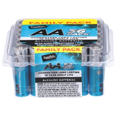 slide 1 of 1, Signature Select Aa Battery - 36 Count, 36 ct